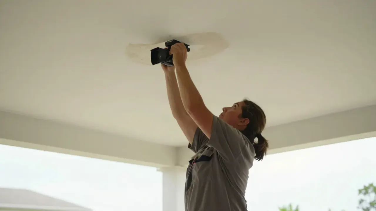 Ceiling Water Stain Investigation in Baytown, Texas: professional performing Ceiling Water Stain Investigation for a Roof